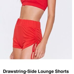 BRAND NEW F21 Red drawstring lounge shorts